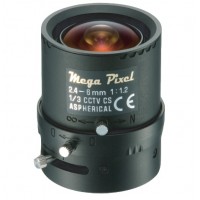 1/3-inch 2.4-6mm F1.2-Close Megapixel Lens